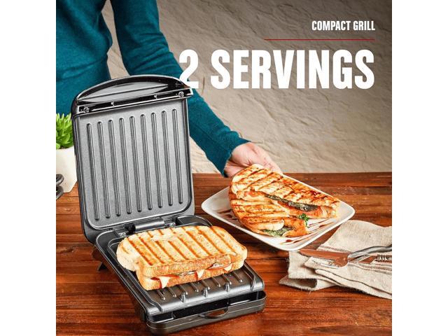 George Foreman 2-Serving Classic Plate Electric Indoor Grill and Panini Press