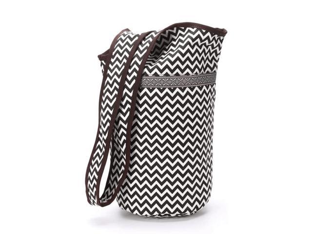 JupiterGear Yoga Mat Carrying Tote Bag with Large Size Pockets Black/White