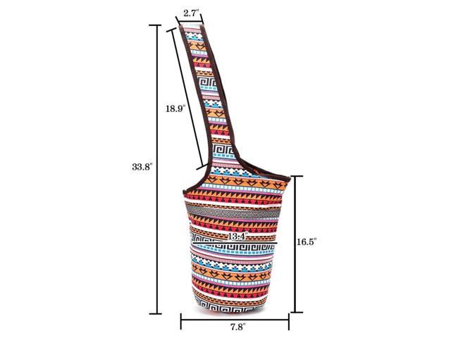JupiterGear Yoga Mat Carrying Tote Bag with Large Size Pockets Multi-Color