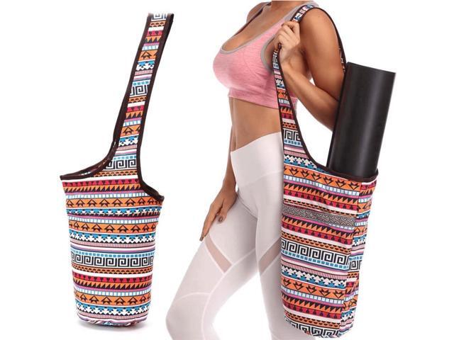 JupiterGear Yoga Mat Carrying Tote Bag with Large Size Pockets Multi-Color