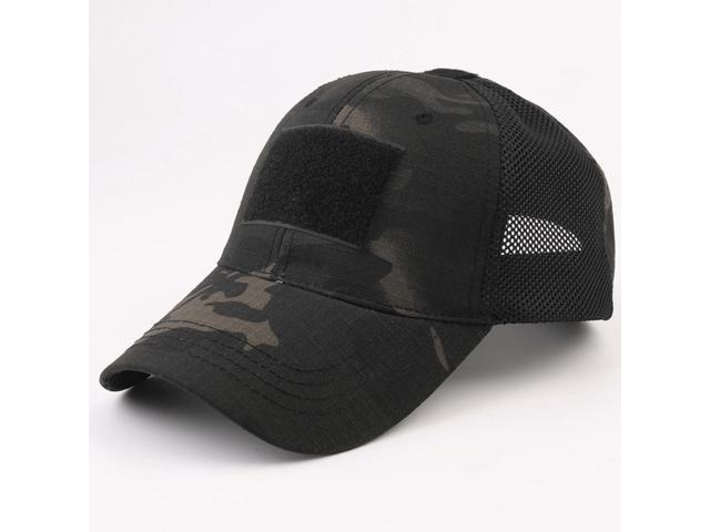 JupiterGear Breathable Unisex Trucker Patch Hat with Adjustable Strap Black Camo