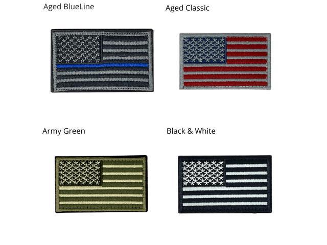 JupiterGear Tactical USA Flag Patch with Detachable Backing Aged Blueline