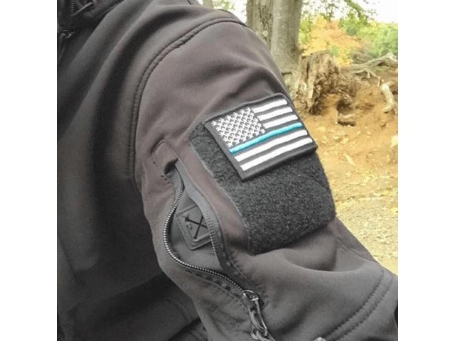 JupiterGear Tactical USA Flag Patch with Detachable Backing Blueline