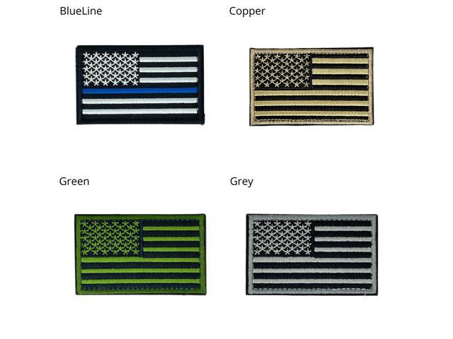 JupiterGear Tactical USA Flag Patch with Detachable Backing Grey