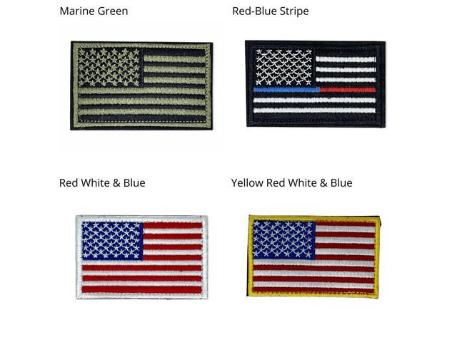 JupiterGear Tactical USA Flag Patch with Detachable Backing Gold Red White & Blue