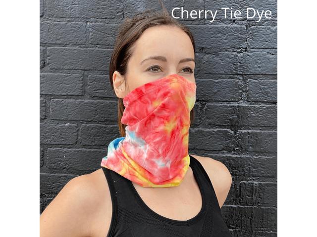 JupiterGear Neck Gaiter Face Mask for Fishing and Other Outdoor Activities Cherry Tie Dye