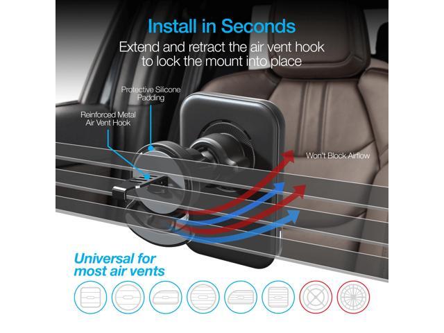 Naztech MagLock CAR 15W Magnetic Wireless Fast Charging Vent Mount with Qi2