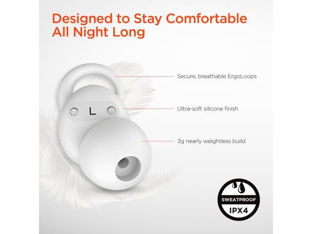 HyperGear SleepEEZ Mini Noise-Blocking True Wireless Earbuds for Sleeping White