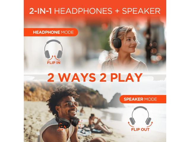 HyperGear Flip 2-in-1 Headphones Plus Speaker