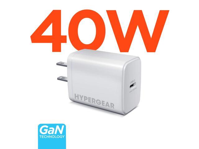 HyperGear SpeedBoost 40W USB-C PD GaN Fast Wall Charger with PPS