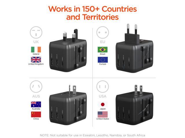 HyperGear WorldCharge Universal Travel Adapter with USB-C