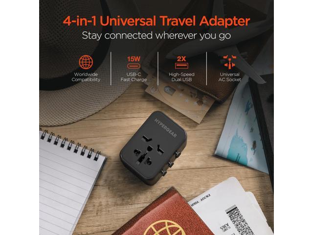 HyperGear WorldCharge Universal Travel Adapter with USB-C