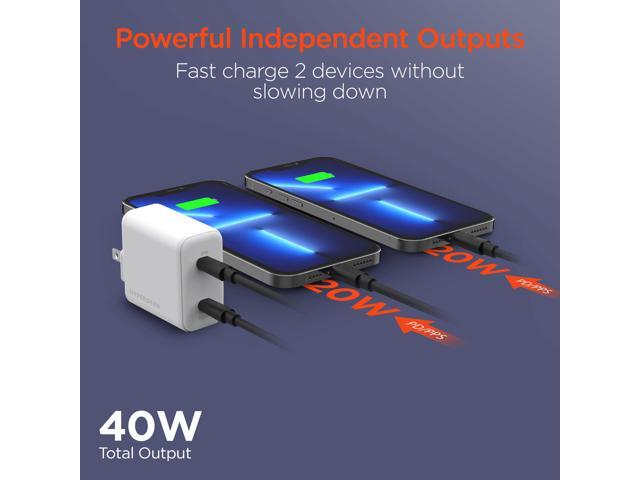 HyperGear PD40W Dual USB-C Wall Charger