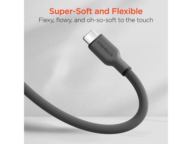 HyperGear Flexi PRO USB-C to USB-C Cable 6ft Grey