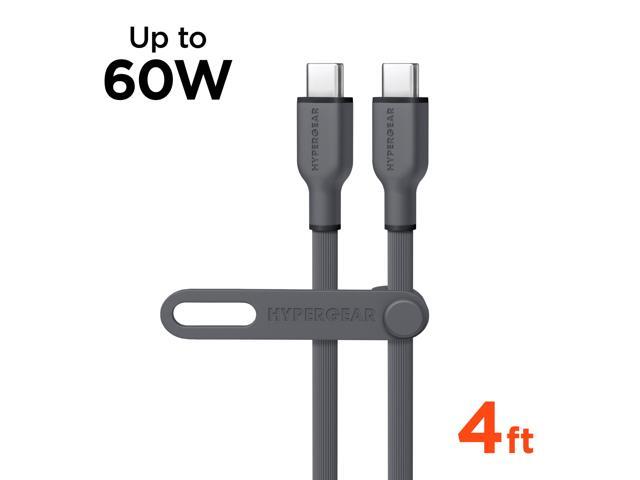 HyperGear Flexi PRO USB-C to USB-C Cable 4ft Grey
