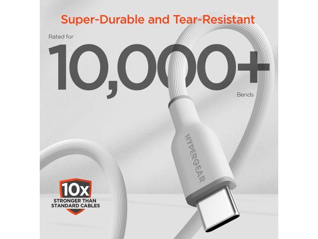 HyperGear Flexi PRO USB-C to USB-C Cable 4ft White