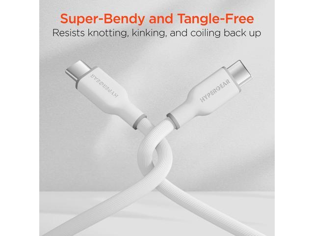 HyperGear Flexi PRO USB-C to USB-C Cable 4ft White