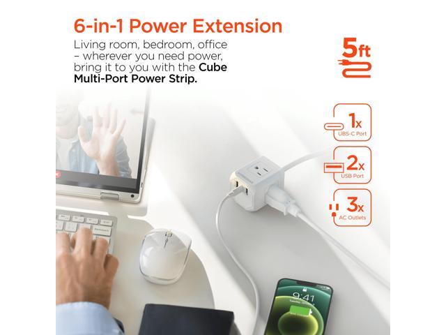 HyperGear Cube Multi-Port Charger Power Strip Extension Cord