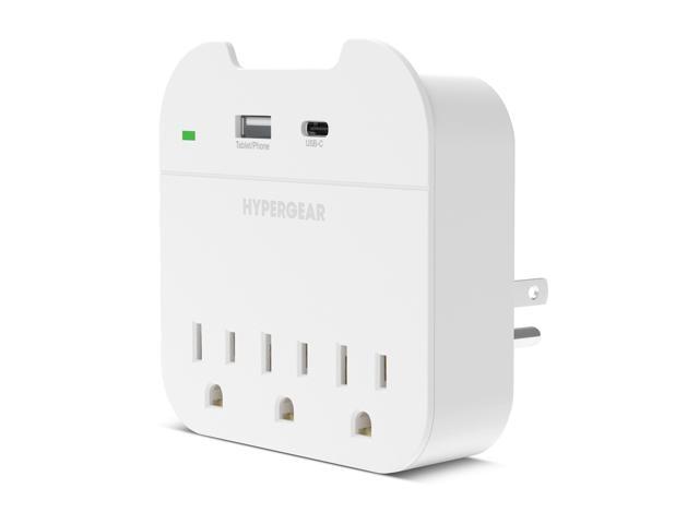 HyperGear Wall Adapter Power Strip Phone Charger with 3 Outlets