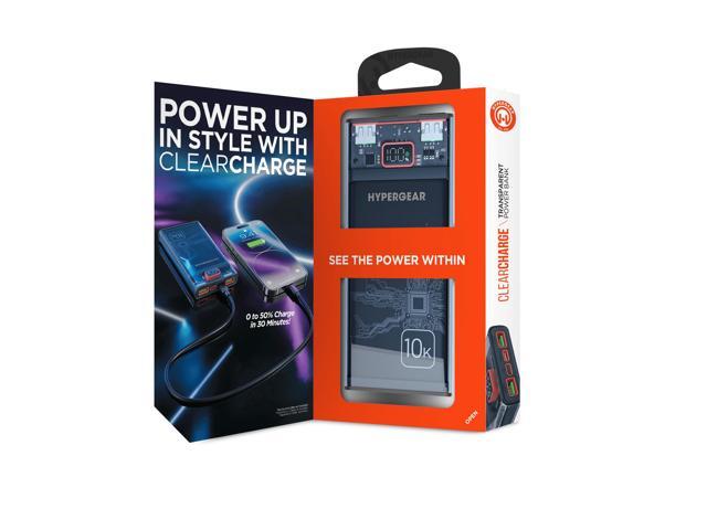 HyperGear ClearCharge 10000mAh Transparent PD Power Bank