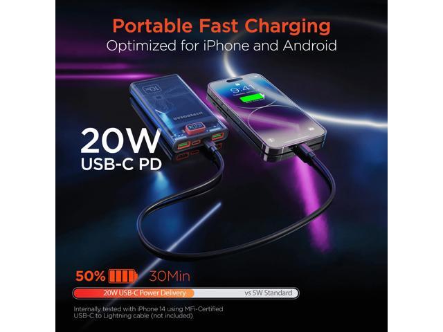 HyperGear ClearCharge 10000mAh Transparent PD Power Bank
