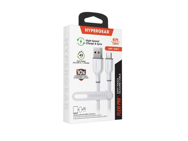 HyperGear Flexi PRO USB to USB-C Cable 6ft White