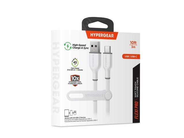 HyperGear Flexi PRO USB to USB-C Cable 10ft White