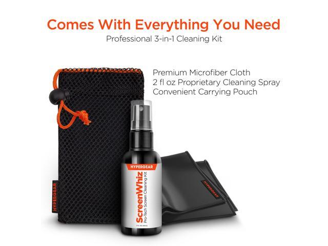 HyperGear ScreenWhiz 3-in-1 Screen Cleaning Kit w Cloth & Solution (15587-HYP) - image 2