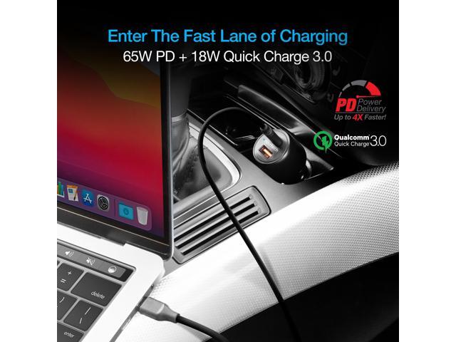 Naztech SpeedMax65 PD65W + QC3 Car Charger