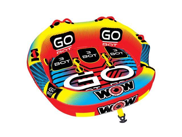 WOW Watersports Go Bot 3 Person Towable Water Tube For Pool and Lake