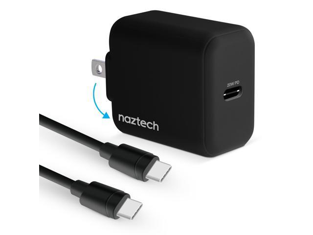 Naztech 20W PD Wall Charger + USB-C to USB-C 4ft Cable