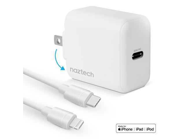Naztech 20W PD Wall Charger + USB-C to Lightning 4ft Cable