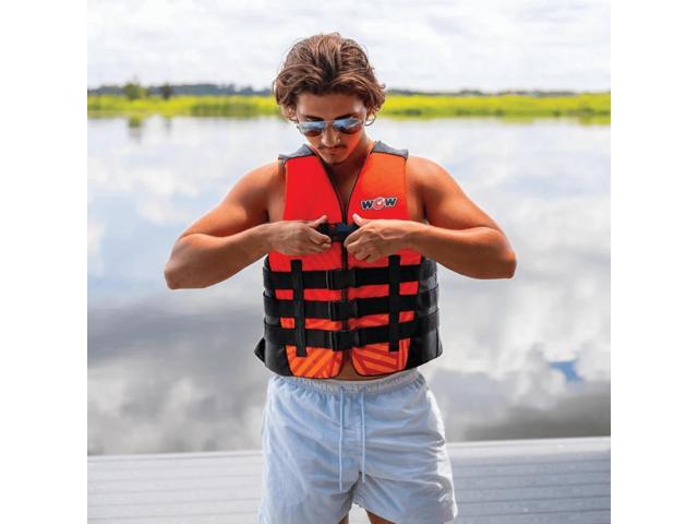 WOW Watersports Vis-Wave Adult Life Vest - Red - Small Medium
