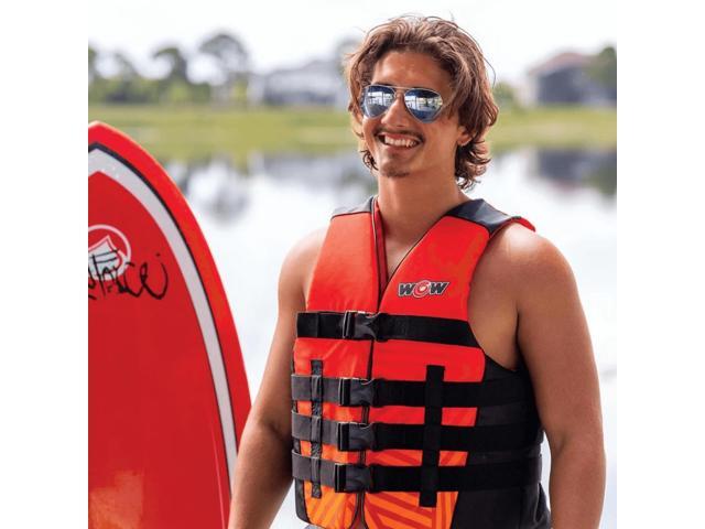 WOW Watersports Vis-Wave Adult Life Vest - Red - Small Medium