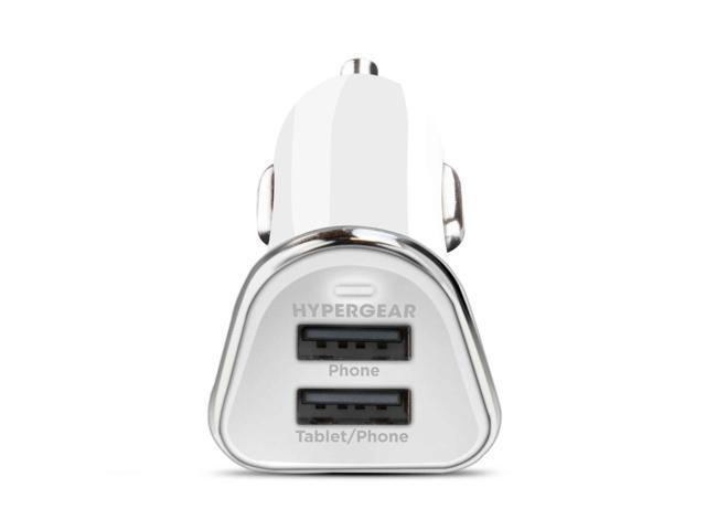 HyperGear Hi-Power Dual USB 3.4A Car Charger White