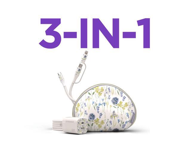 HyperGear TECHcessories 30W USB-C PD Charging Kit with Travel Pouch Floral