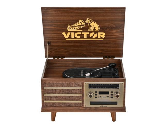 Victor Monroe 8-in-1 Music Center - Walnut
