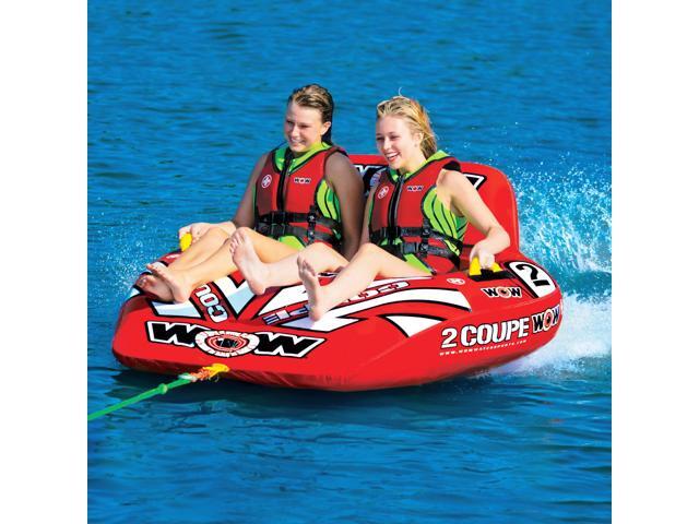 WOW Sports 2 Person Coupe Cockpit Towable Water Tube For Pool And Lake (15-1030)