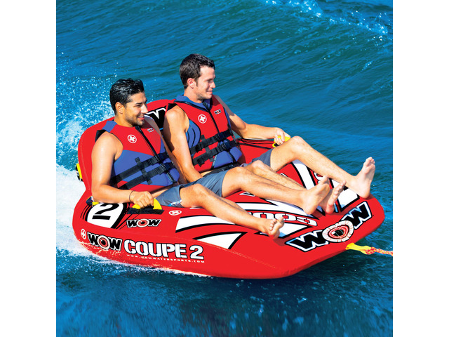 WOW Sports 2 Person Coupe Cockpit Towable Water Tube For Pool And Lake (15-1030)