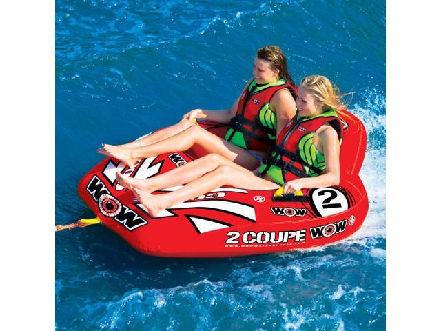 WOW Sports 2 Person Coupe Cockpit Towable Water Tube For Pool And Lake (15-1030)