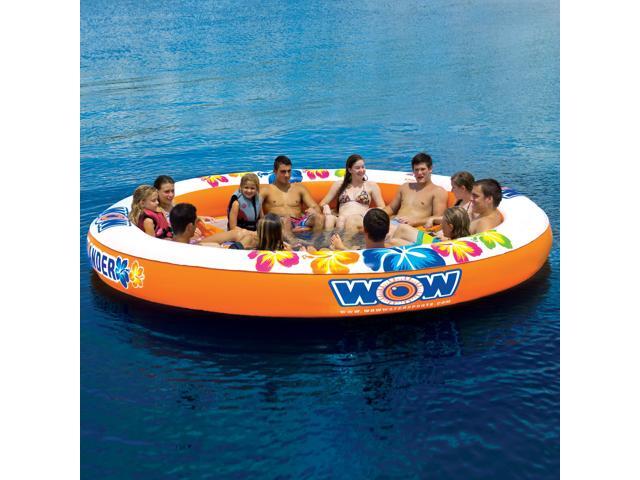 WOW Sports Floating 12 Person Water Lounge And Island - Stadium Islander (14-2090)