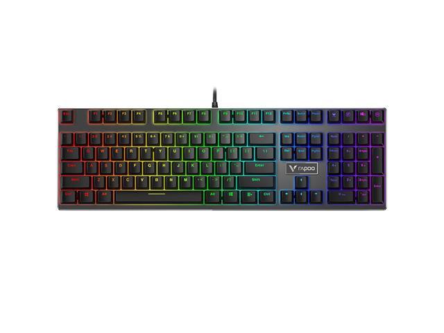Rapoo V700 RGB Mechanical Keyboard 108 Keys Backlit Black Switch Keyboard Programmable Wired Gaming Keyboard