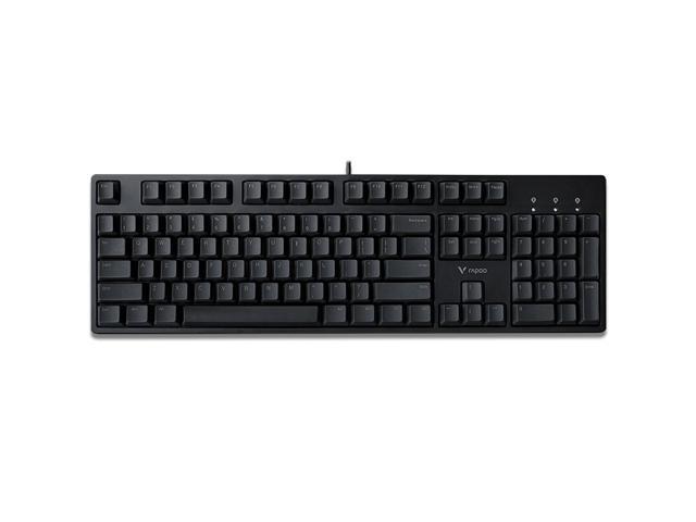 Rapoo V860-104 Mechanical Keyboard Wired Blue Cherry MX Switch Gaming Keyboard 104 Key Ergonomic Design PBT Keycap with Multimedia Shortcut Keys