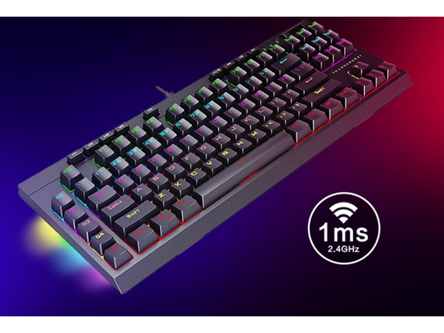 Thunderobot KL30C blue Switches Wireless Mechanical Gaming Keyboard 9 built-in RGB Lights Mode backlight All Keys without Conflict