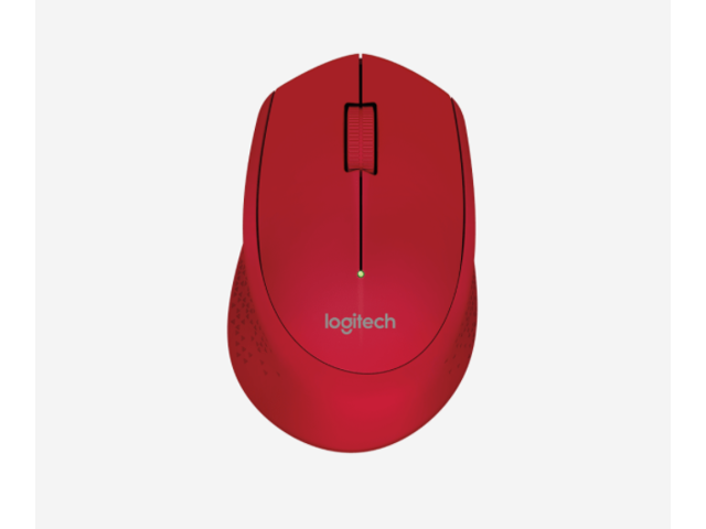 Logitech M280 2.4GHz 3-keys 1000DPI Wireless Optical Mouse, Wireless Range: 10m - Red