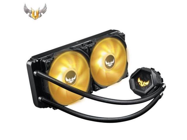 ASUS TUF LC 240 RGB AIO Liquid CPU Cooler 240mm Radiator (Two 120mm 4-pin PWM Fans) with Armoury Creat Controls