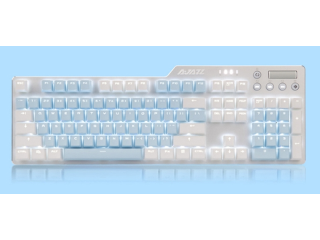 Ajazz AK35I N-key Rollover Ergonomic Design, Cool Exterior USB Wired Brown Switch Mechanical Gaming White Backlit Keyboard For Office And Game.