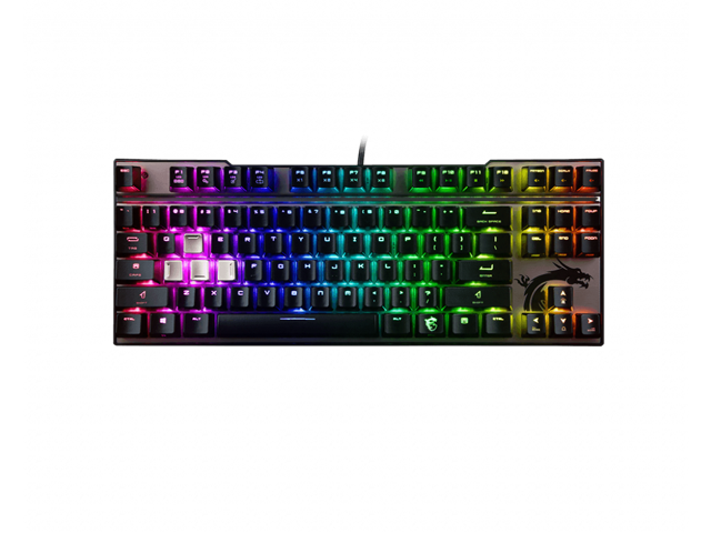 MSI Vigor GK70 Wired Cherry MX RGB Silver Switch, RGB Gaming Keyboard