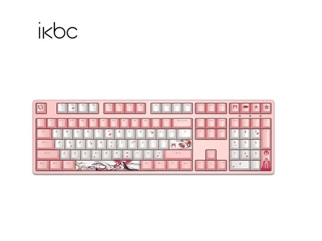 iKBC C210 Sakura Wired mechanical gaming keyboard Cherry MX Blue switch 108 keys PBT keycaps
