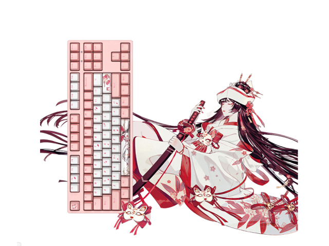 iKBC C200 Sakura Wired mechanical gaming keyboard Cherry MX Red switch 87 keys PBT keycaps